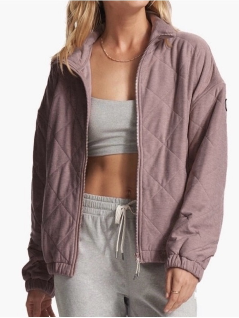 VUORI HALO DREAM KNIT INSULATED JACKET SZ SMALL S QUILTED IN HAZEL